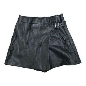 Zara Black Skort in Vegan Leather